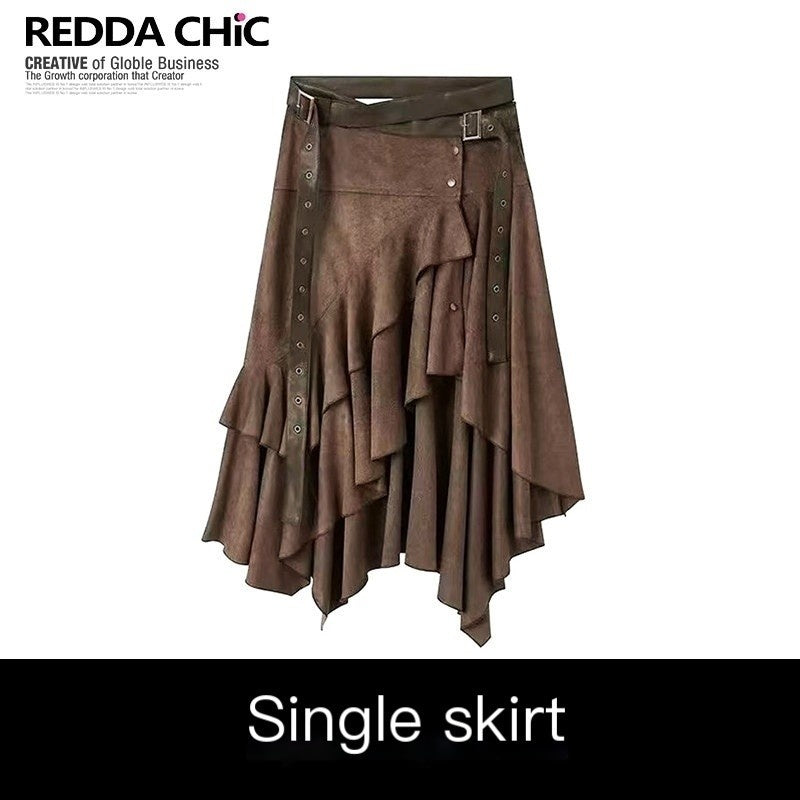 REDDACHIC_Vintage_Asymmetric_Ruffled_Pleated_A_Line_Women'S_Suede_Patchwork_Midi_Skirts_MISSTT