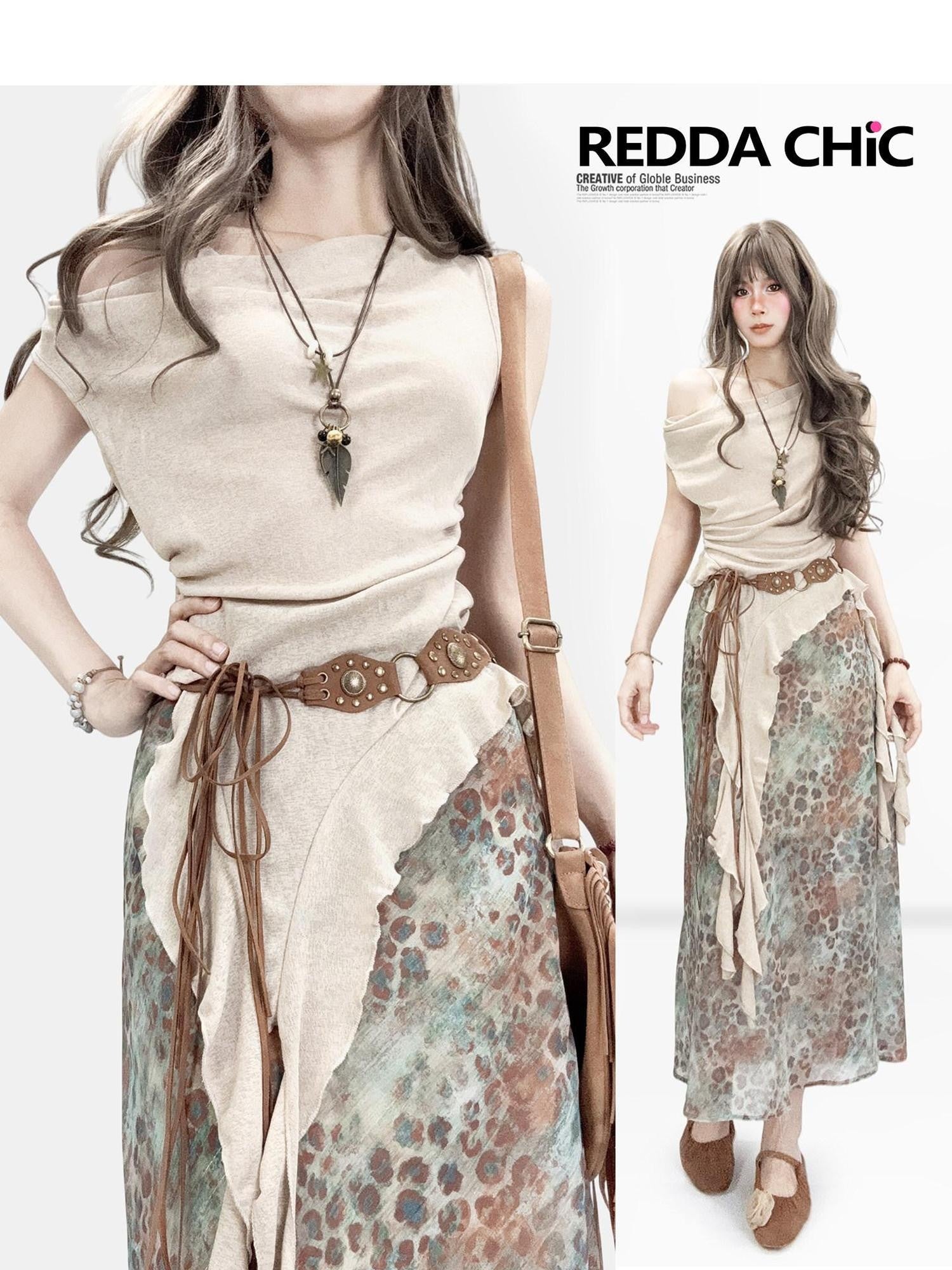 REDDACHIC Vintage Asymmetrical Uneven Slim Fit Off Shoulder Layered Women'S Mini Dresses