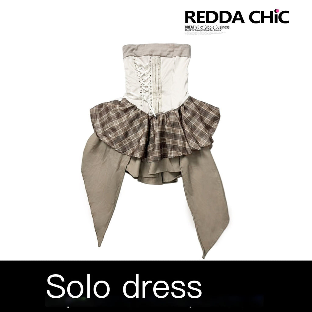 REDDACHIC_Vintage_Plaid_Patchwork_Tiered_Strapless_Women'S_Slip_Midi_Dresses_MISSTT