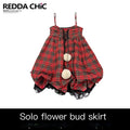 REDDACHIC_Vintage_Red_Plaid_Petite_Cami_Bubble_Women'S_Polyester_Slip_Mini_Dresses_MISSTT