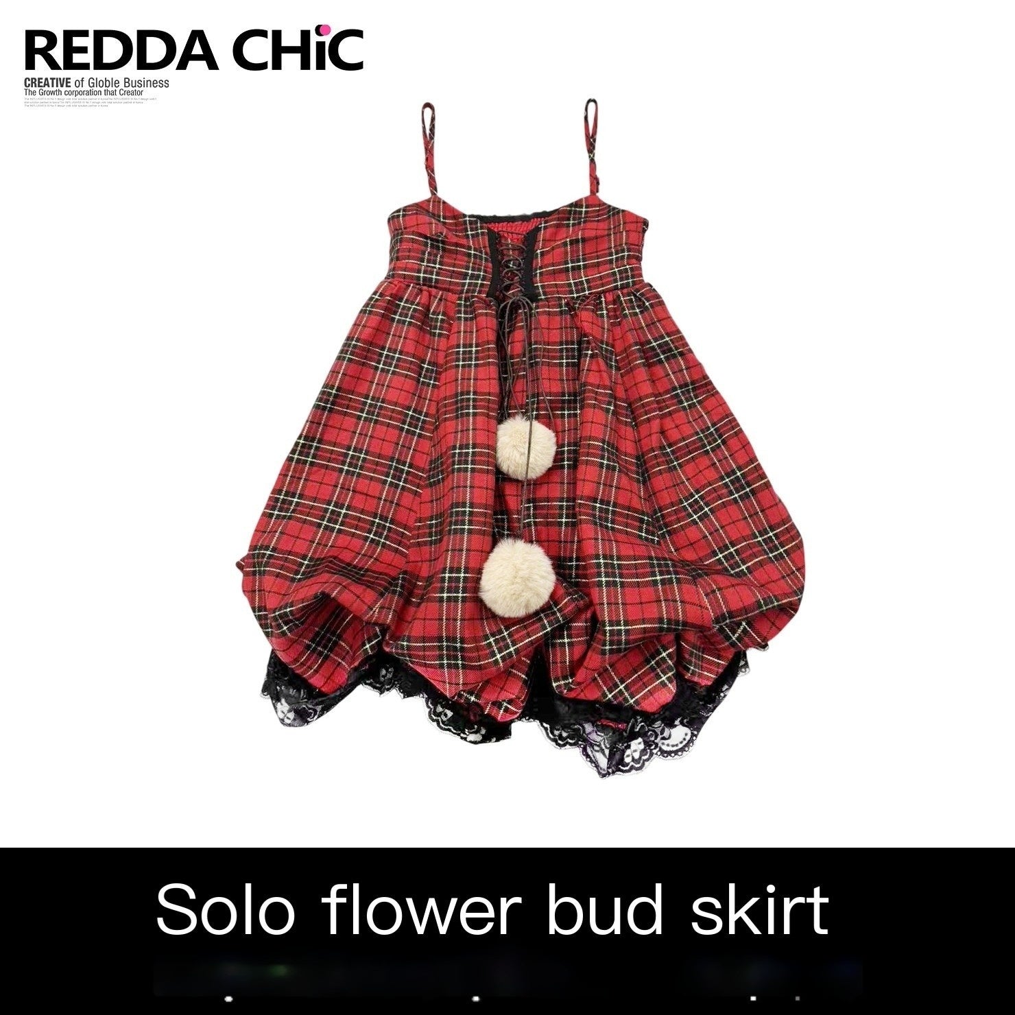 REDDACHIC_Vintage_Red_Plaid_Petite_Cami_Bubble_Women'S_Polyester_Slip_Mini_Dresses_MISSTT