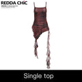 REDDACHIC_Vintage_Red_Tie_Dye_Asymmetric_Ruffle_Waist_Women'S_Mesh_Slip_Mini_Dresses_MISSTT