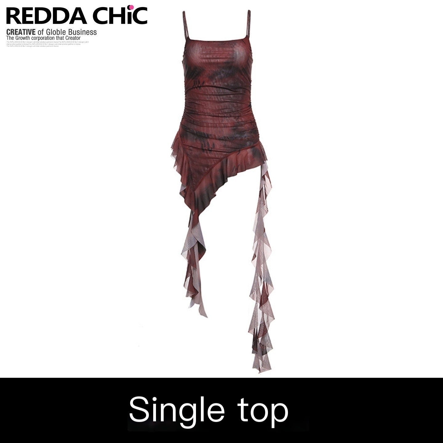 REDDACHIC_Vintage_Red_Tie_Dye_Asymmetric_Ruffle_Waist_Women'S_Mesh_Slip_Mini_Dresses_MISSTT