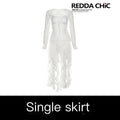 REDDACHIC_Vintage_Sheer_V-neck_Ruffle_Irregular_Hem_Women'S_Composite_Lace_Midi_Dresses_MISSTT