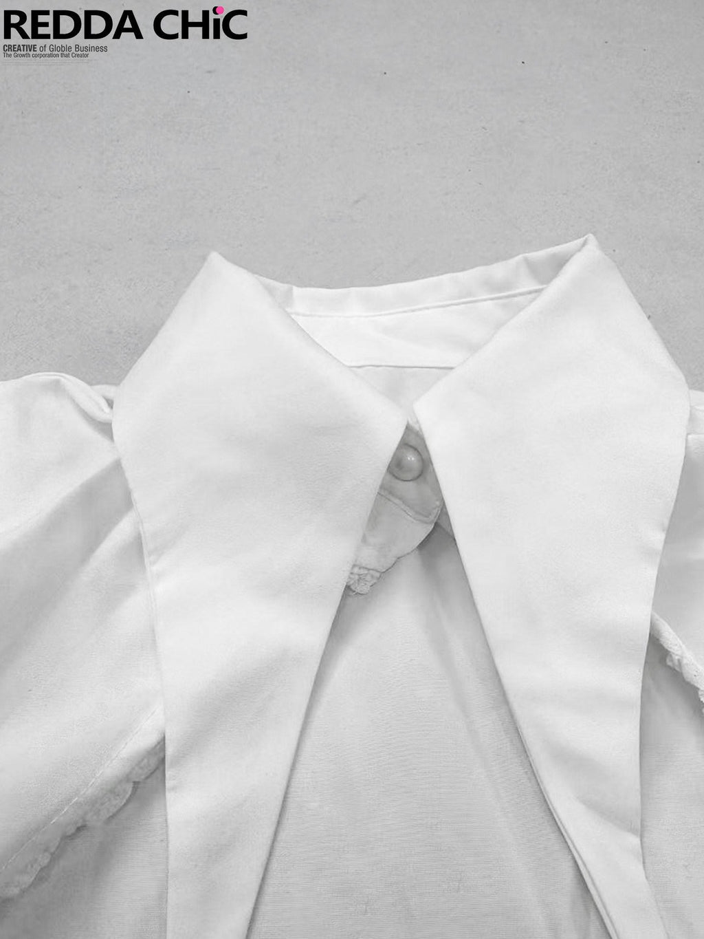 REDDACHIC White Gothic Puff Sleeve Cinched Waist Shawl Camisole Women'S Mini Dresses