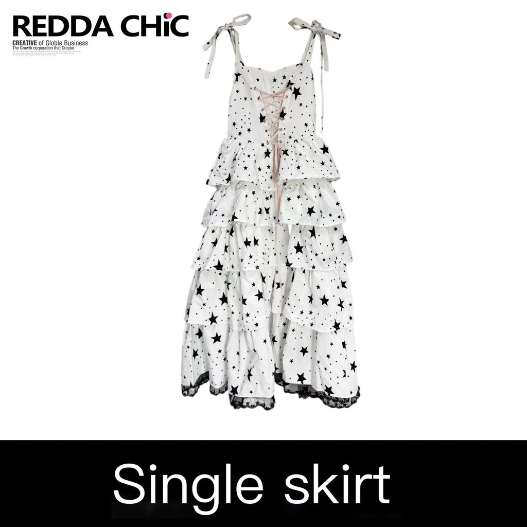 REDDACHIC_White_Strappy_Layered_Printed_High_Waist_Aline_Women'S_Midi_Dresses_MISSTT