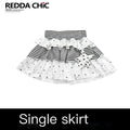 REDDACHIC_White_Striped_Tiered_A_Line_Rhinestone_High_Waist_Women'S_Polyester_Mini_Skirts_MISSTT