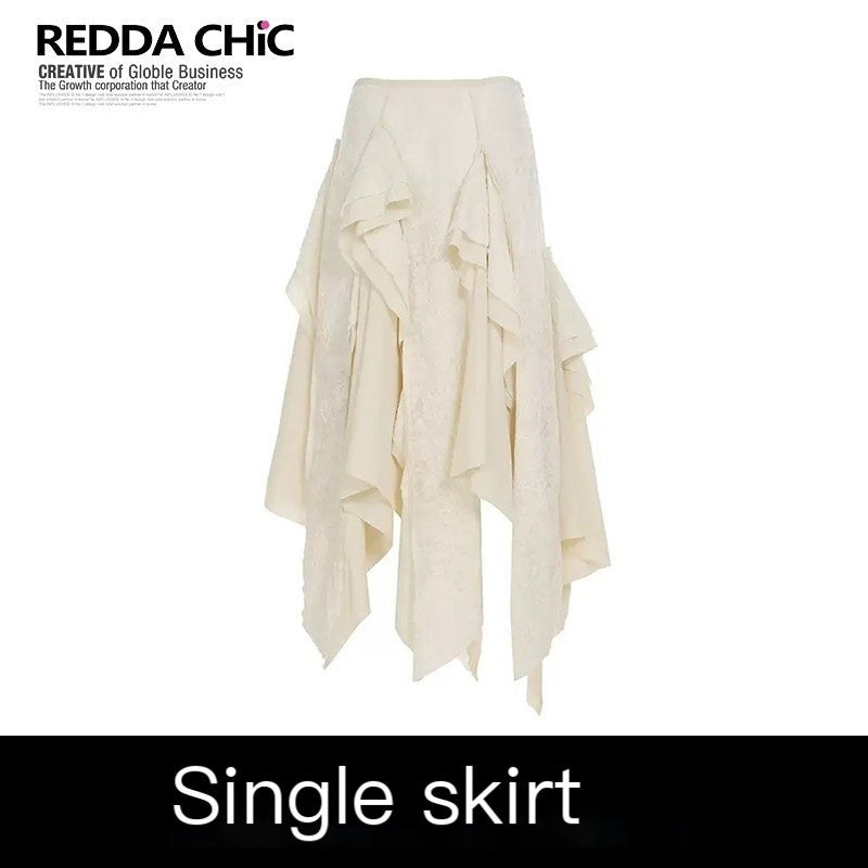 REDDACHIC_White_Vintage_Irregular_Ruffle_Women'S_Lace_Patchwork_Maxi_Skirts_MISSTT