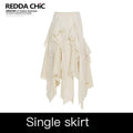 REDDACHIC_White_Vintage_Irregular_Ruffle_Women'S_Lace_Patchwork_Maxi_Skirts_MISSTT
