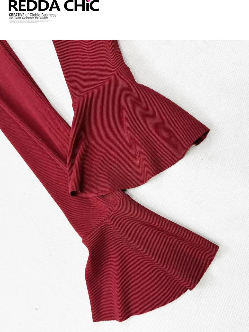 REDDACHIC Wine Red Pleated Layered Cinched Waist Long Sleeve Women'S Mini Dresses
