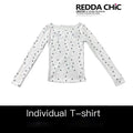 REDDACHIC_Y2K_Star_Printed_Slim_Fit_Women'S_White_Long_Sleeve_T-Shirts_MISSTT