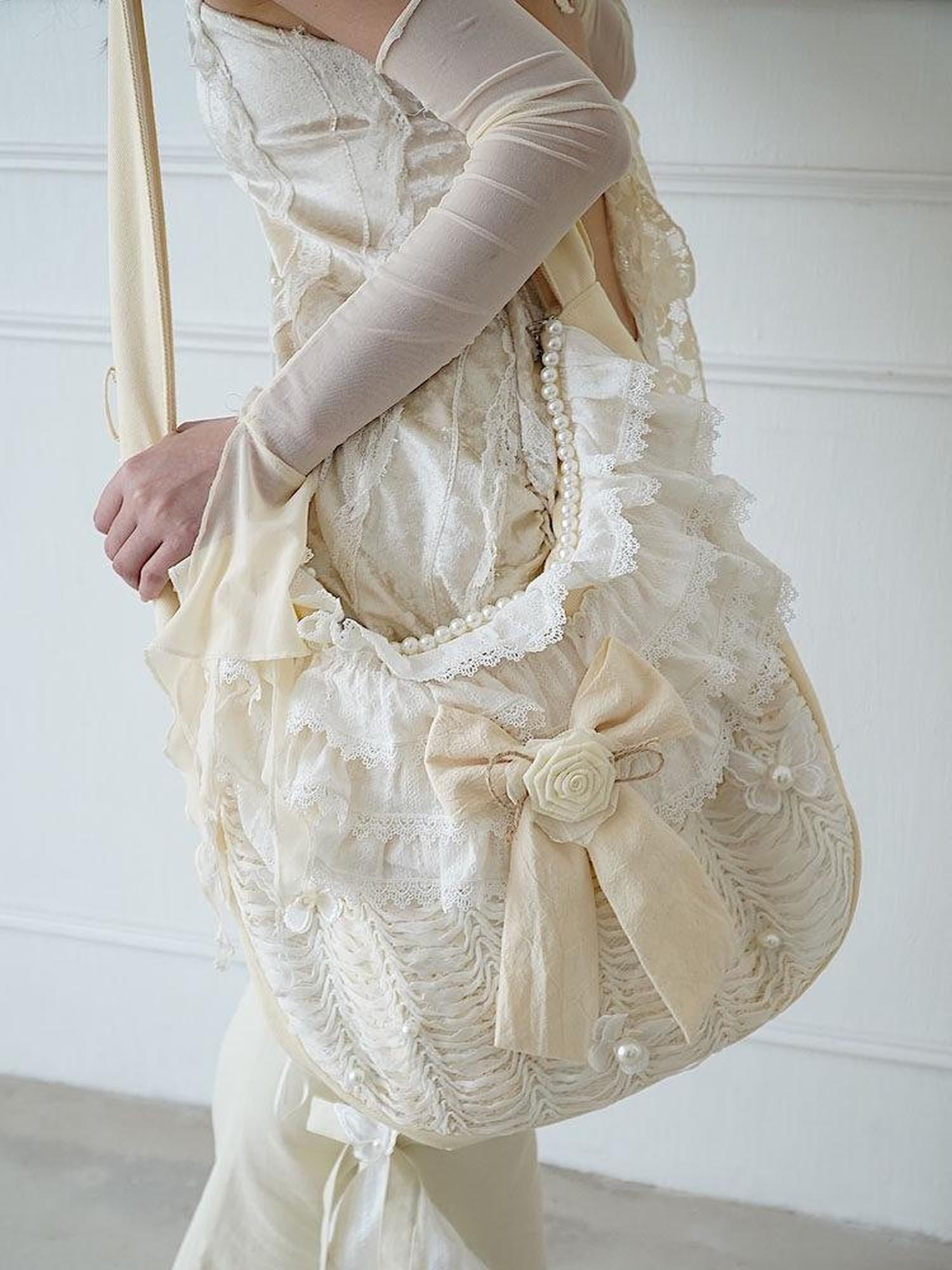 WSW Bow Accent Trendy Canvas Snap Closure Solid Beige Youth Cross Body Bags