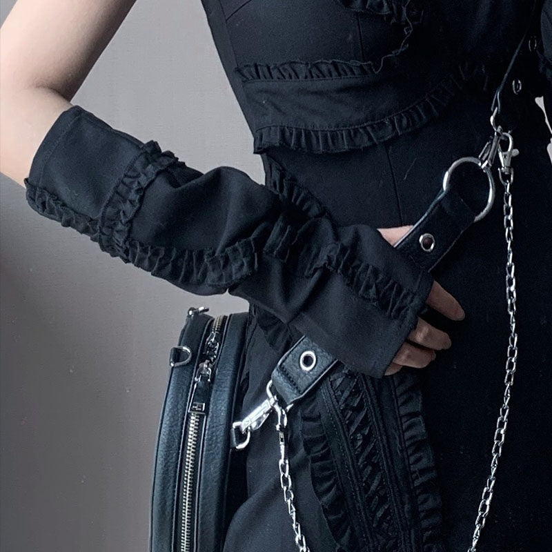 WSW_Breathable_Lightweight_Half_Finger_Unisex_Youth_Black_White_Gloves_&_Mittens_MISSTT