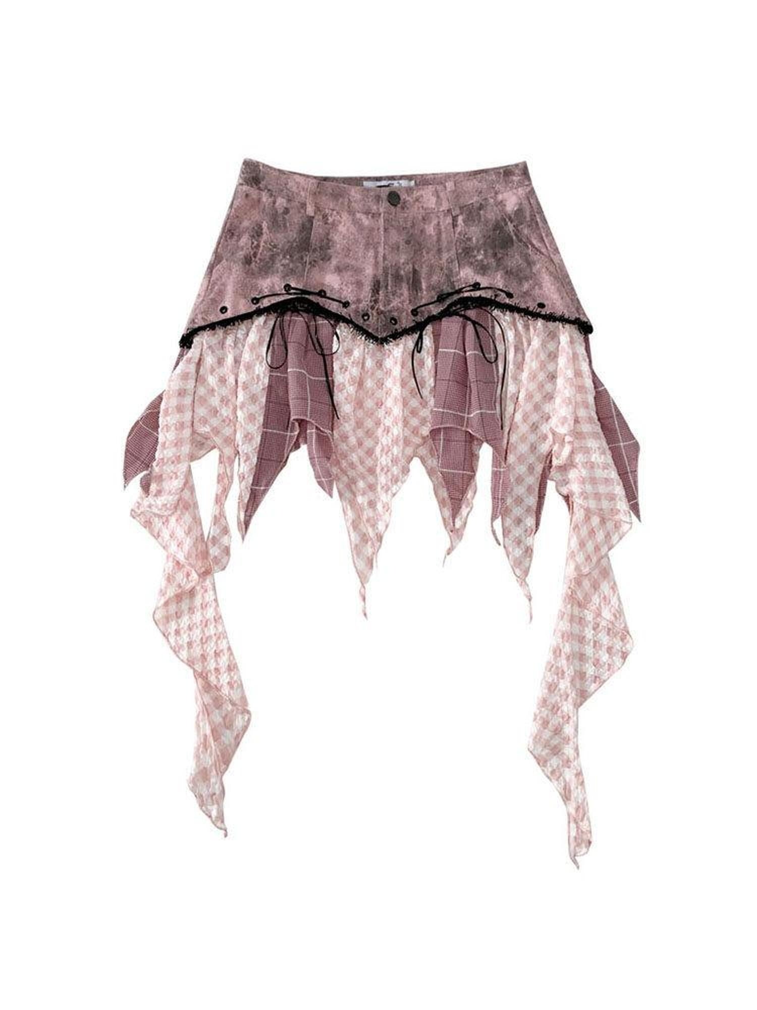 WSW Brushed Cotton Low Waist Rock A Line Ruffle Pleated Teens Midi Skirts