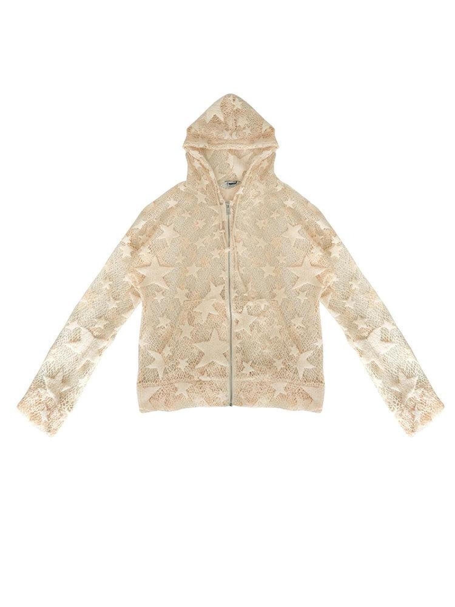 WSW Cozy Midweight Polyester Loose Fit Hooded Streetwear Unisex Solid Beige Hoodies
