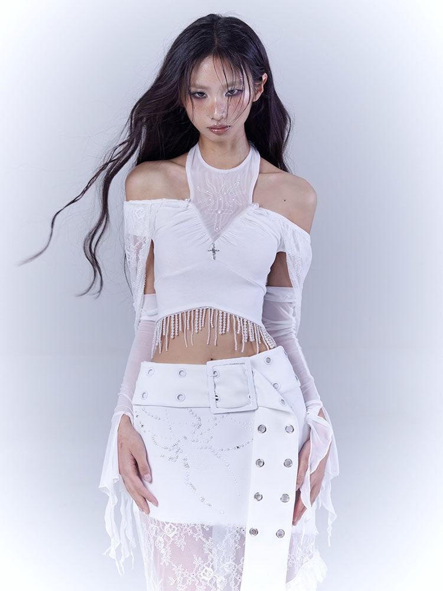 WSW Cute Slim Low Waist Short Sleeve Bardot Neck Women Cotton Crop Tops