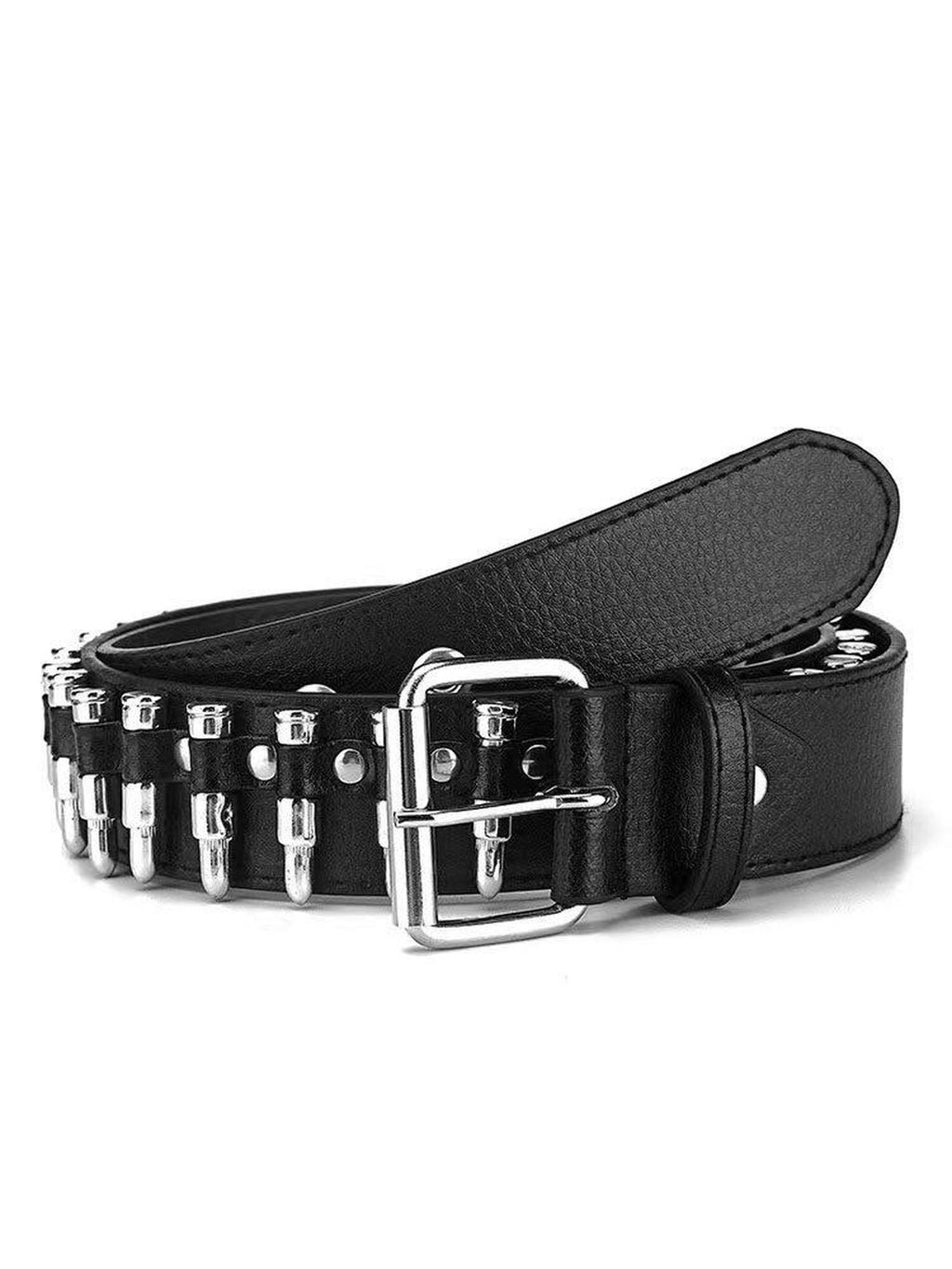 WSW Durable Pu Alloy Buckle Versatile Classic Black Unisex Teen Youth Everyday Belts