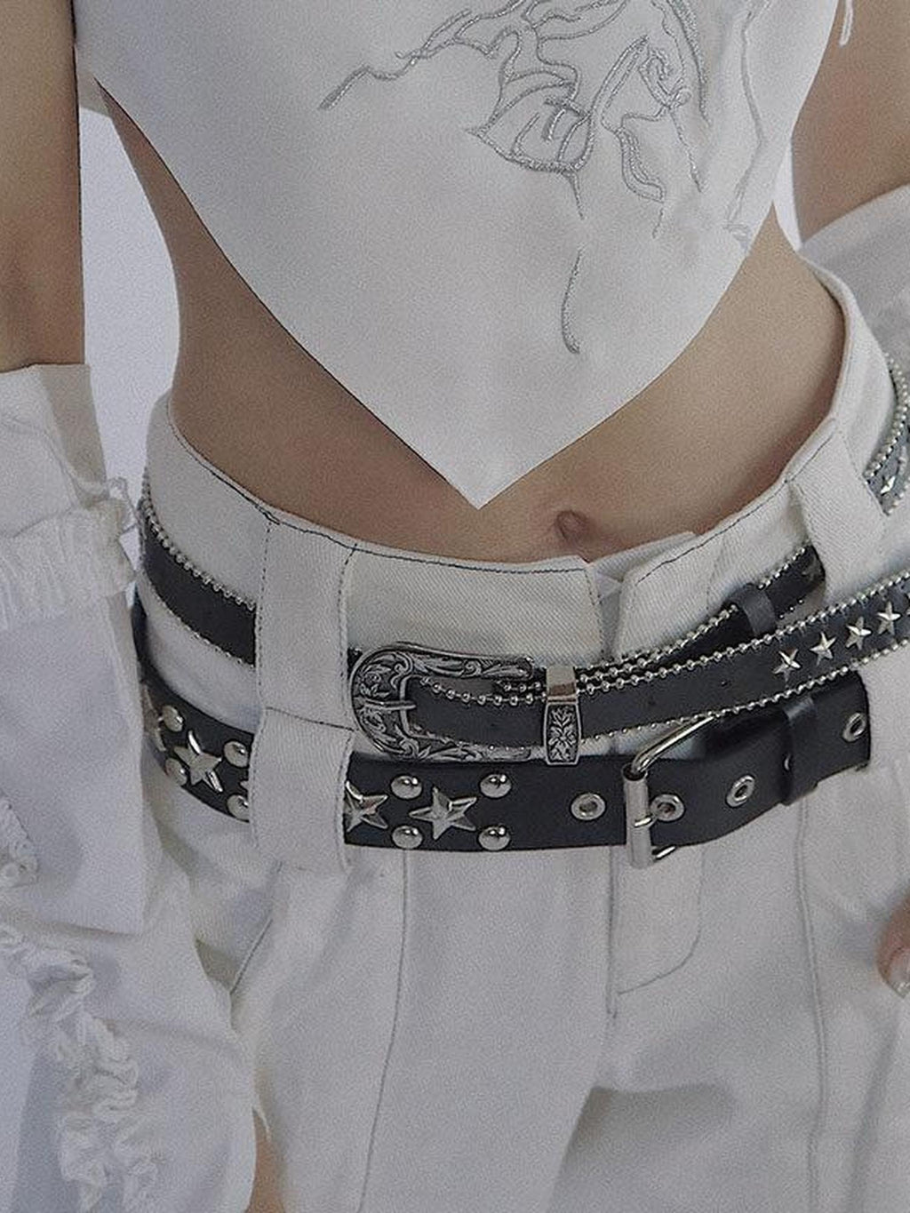WSW Durable Pu Leather Hip Hop Style Unisex Youth Slim Wide Alloy Buckle Belts