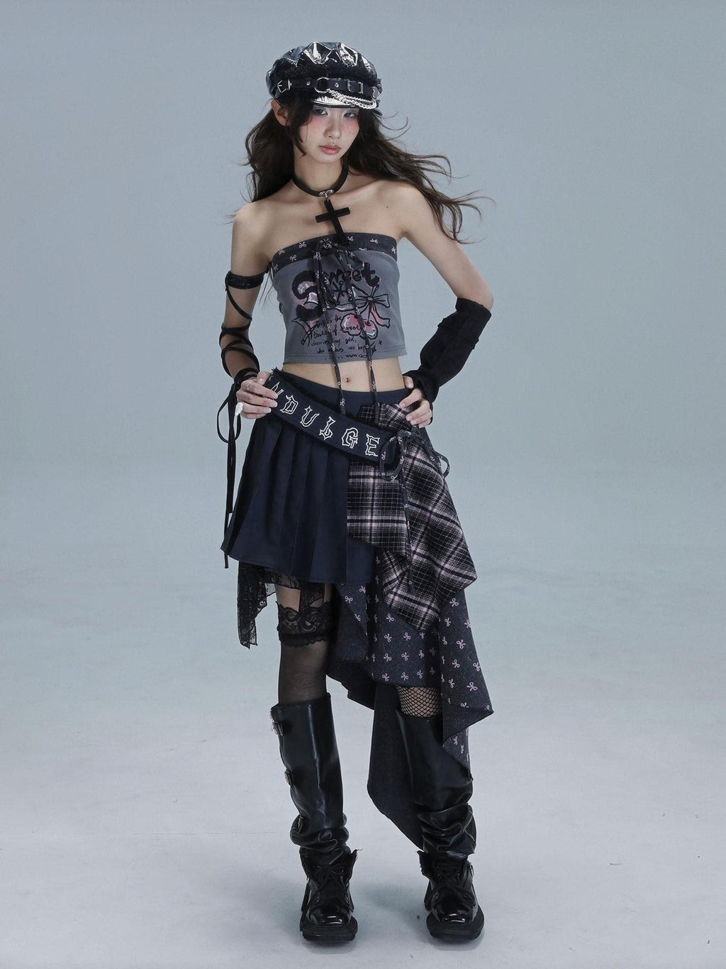 WSW Low Waist Asymmetric Romantic Loose Fit Casual Women Polyester Midi Skirts