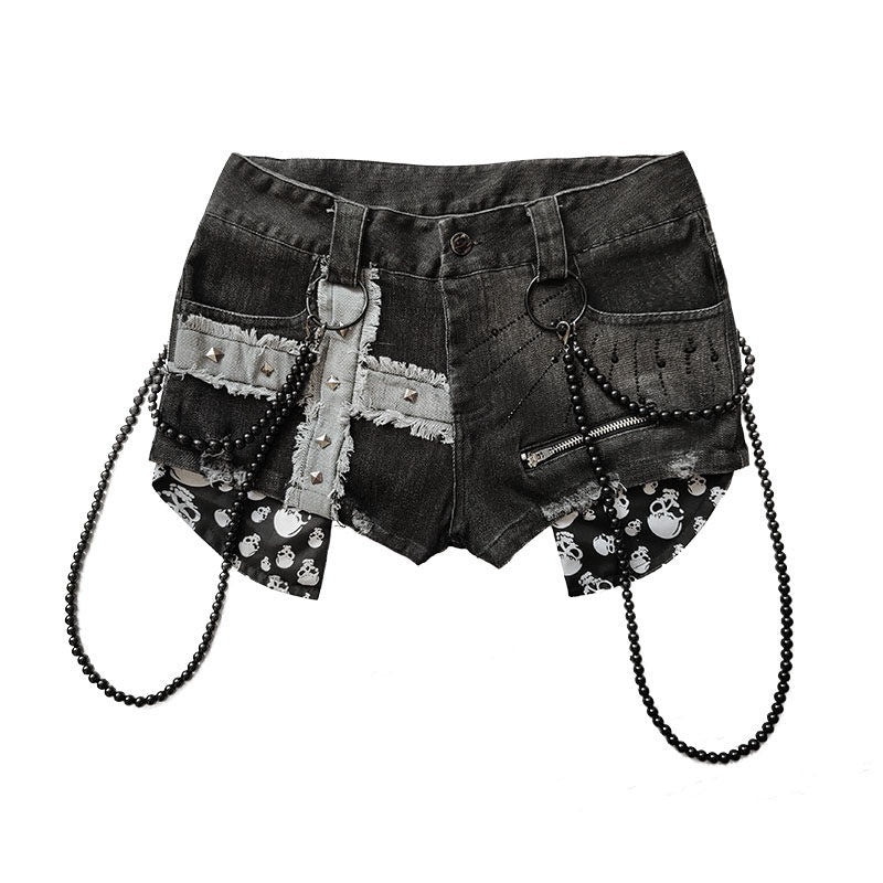 WSW_Micro_Stretch_Comfort_Slim_Fit_Low_Rise_Womens_Black_Denim_Shorts_MISSTT