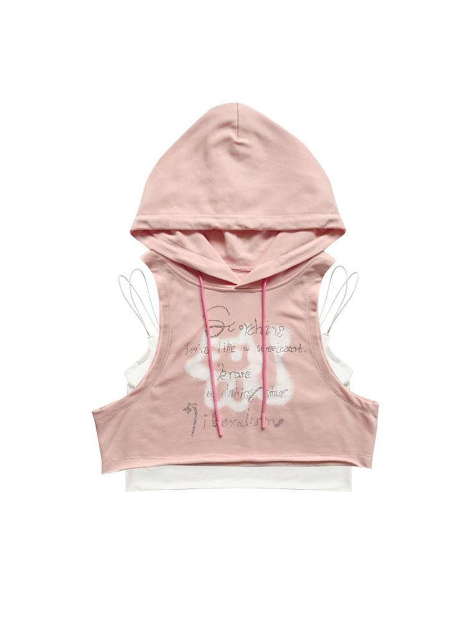 WSW Original Design 100% Cotton Cropped Printed Animal Women Pink Light Blue Hoodies