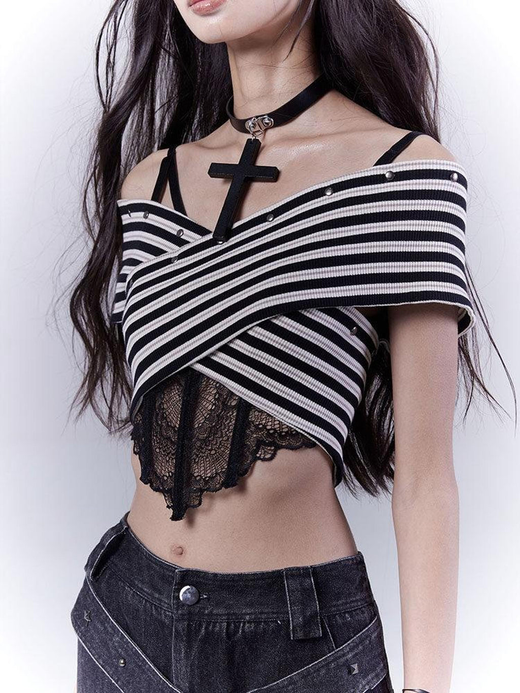 WSW Original Design Striped Cropped Unpadded Women Cotton Tube Tops / Bandeaus