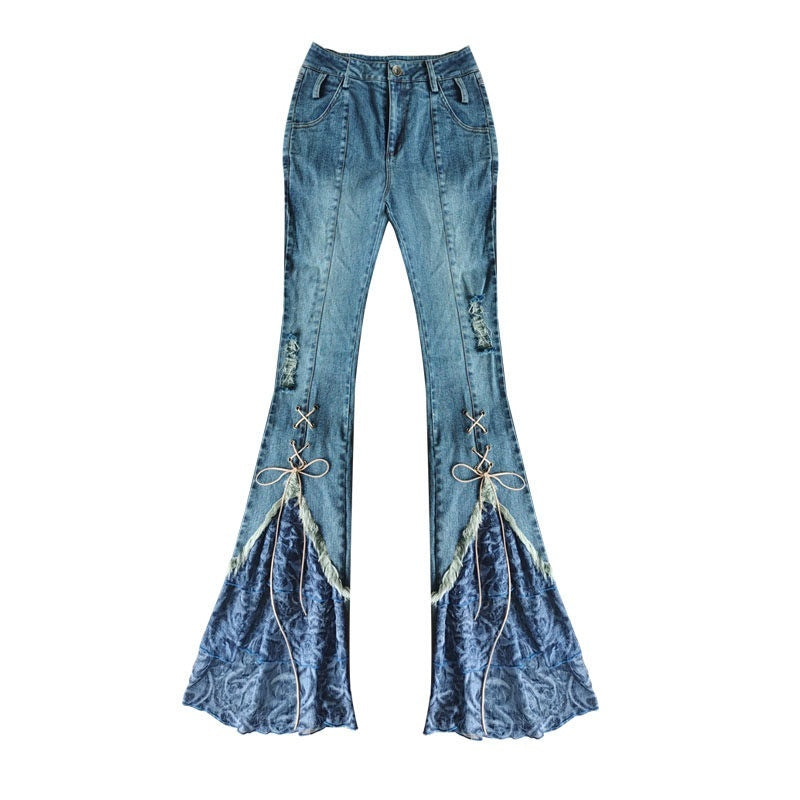 WSW_Patchwork_Slim_Fit_Low_Rise_Slight_Stretch_Women_Contrast_Denim_Flare_Jeans_MISSTT