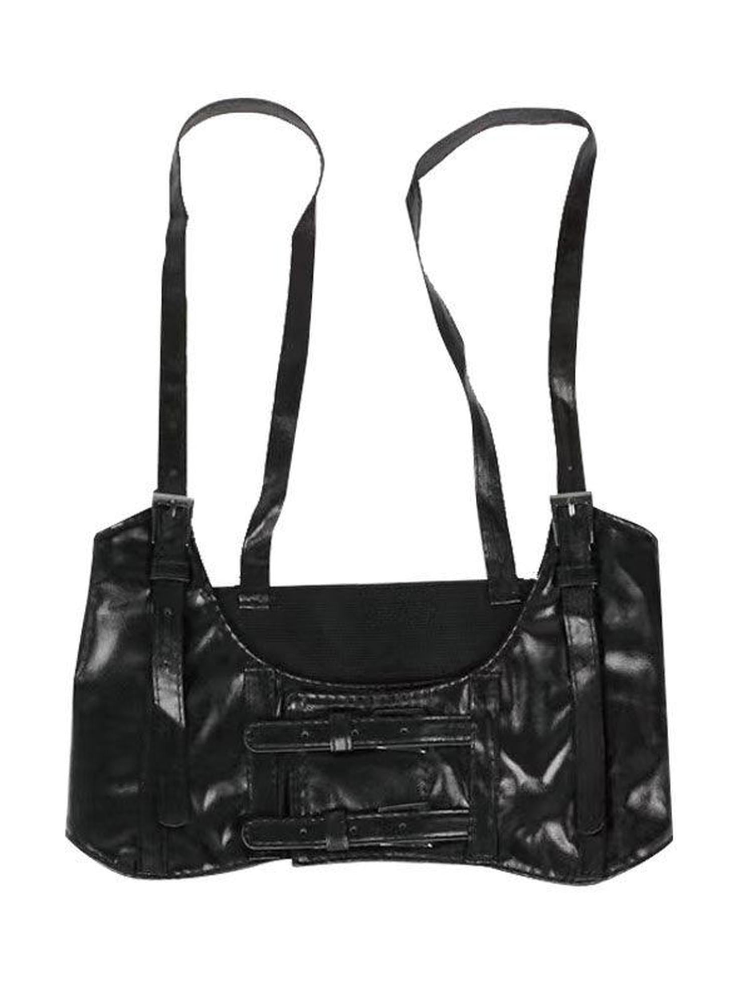 WSW Pu Leather Belted Waist Cinch Alloy Buckle Unisex Youth Black Coffee Vests
