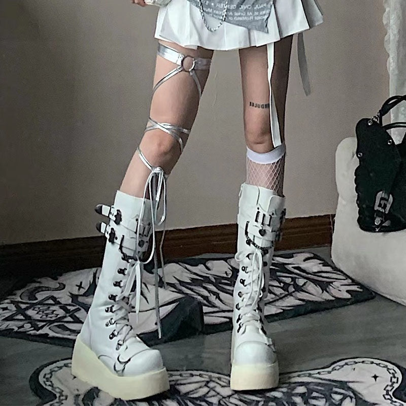 WSW_Shiny_Pu_Metallic_Hip_Hop_Street_Style_Unisex_Youth_Alloy_Buckle_Leg_Warmers_MISSTT