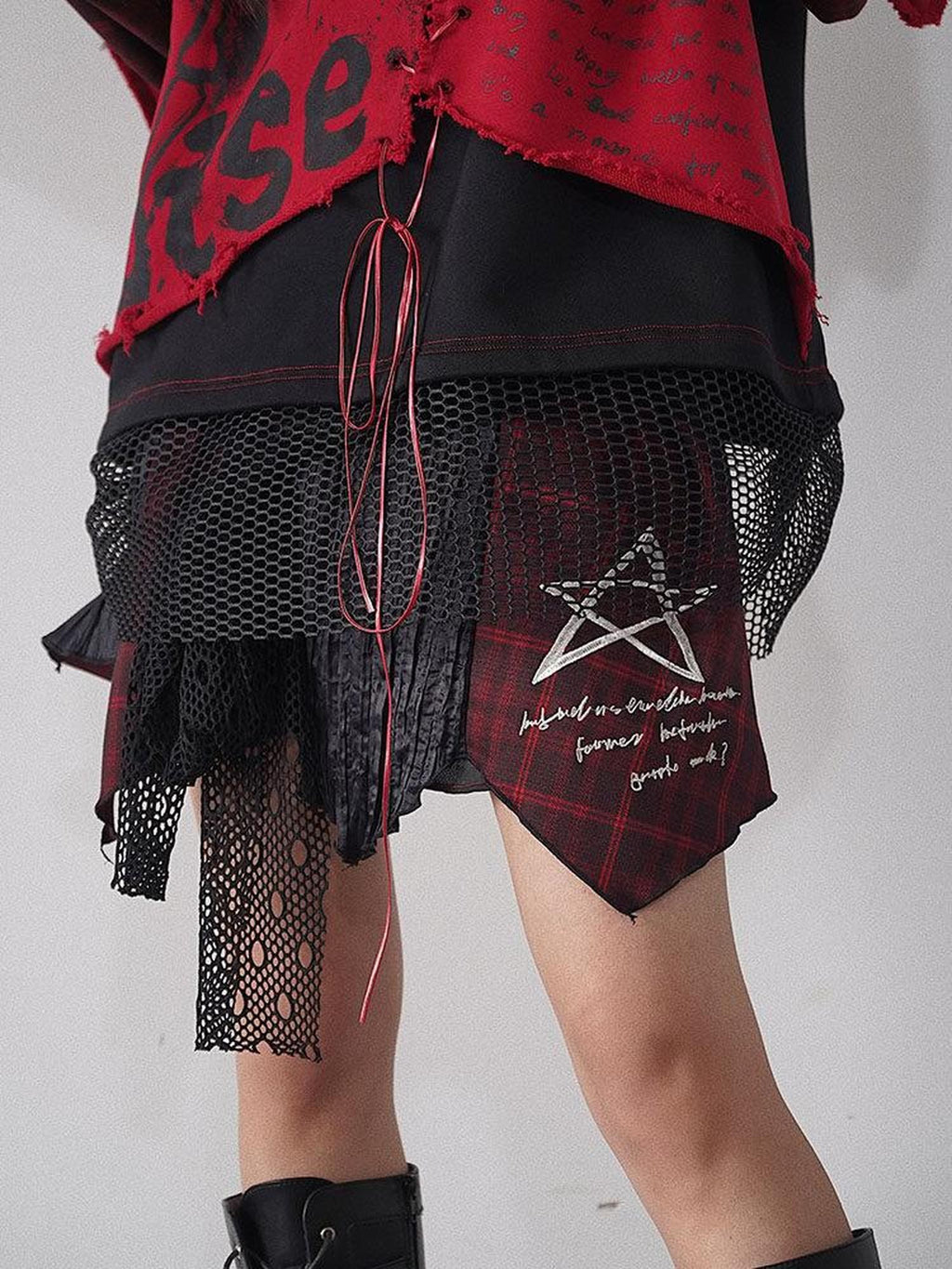 WSW Stretchy Low Waist Asymmetrical Versatile Women Red Black Mini Skirts