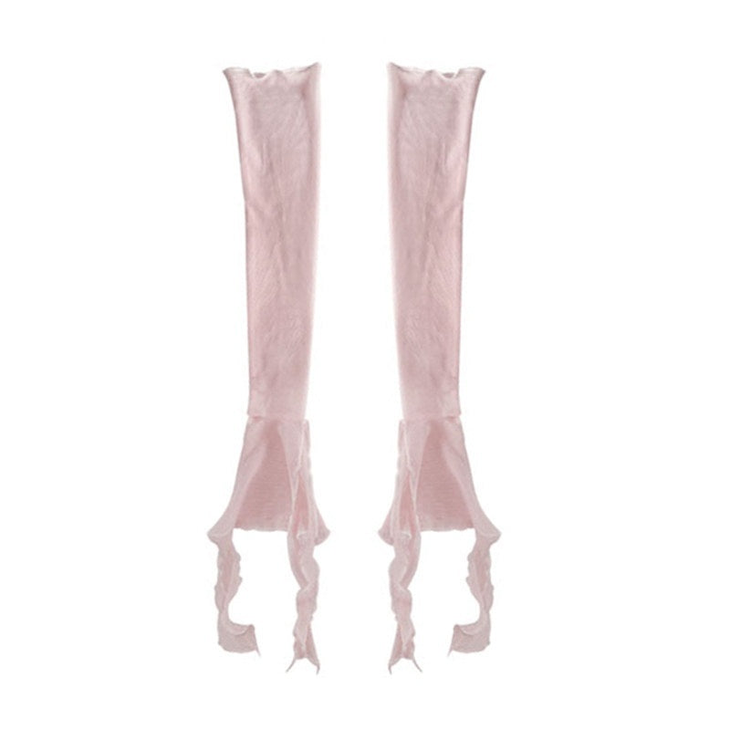 WSW_Thin_Half_Finger_Breathable_Gloves_For_Teens_Pink_White_Beige_Gloves_&_Mittens_MISSTT