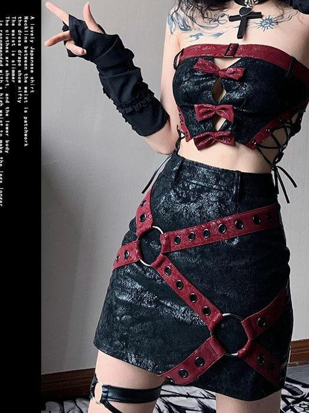 WSW Versatile Mid Rise Bodycon Pu Polyester Casual Chic Red Black Mini Skirts