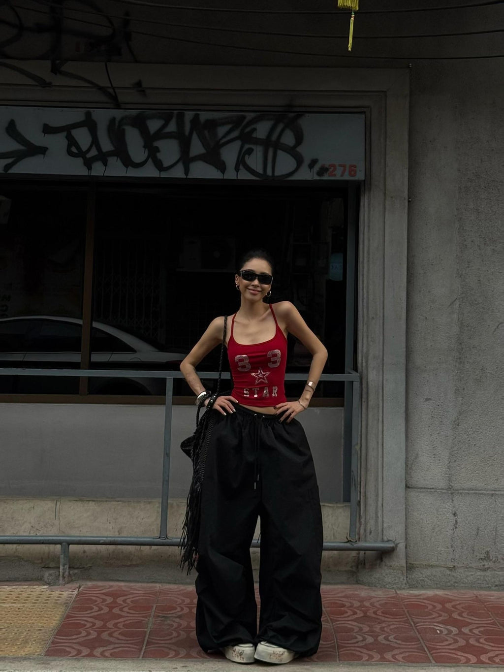 ZERO Comfy Cotton Lowrise Elastic Waist Pockets Casual Lantern Women Wide Leg Pants