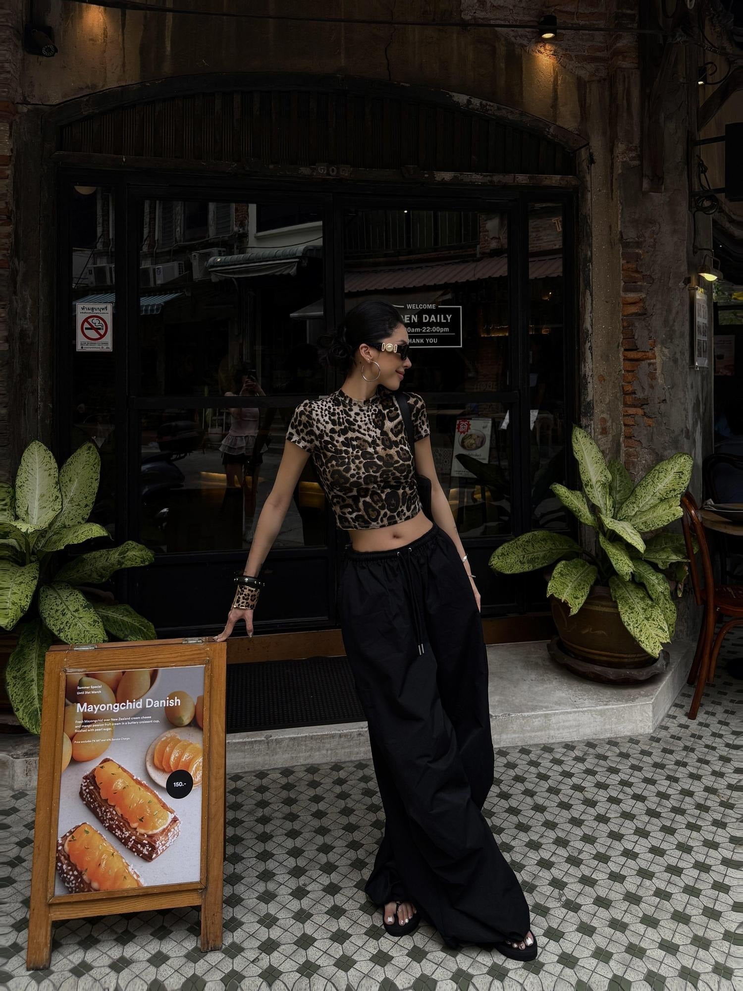 ZERO Comfy Cotton Lowrise Elastic Waist Pockets Casual Lantern Women Wide Leg Pants