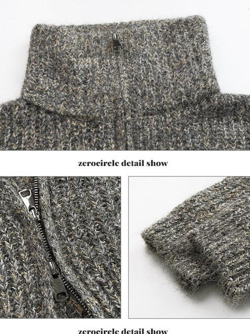ZERO Cozy Thick Turtleneck Knit Two Piece Loose Fit Women Casual Mini Dresses