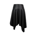 ZERO_Lined_Pu_Irregular_Flared_Wide_Waist_Low_Rise_Loose_Casual_Black_Midi_Skirts_MISSTT