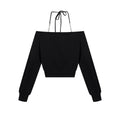 ZERO_Soft_Cotton_Blend_Casual_Boat_Neck_Women_Black_Pullover_Long_Sleeve_Crop_Tops_MISSTT