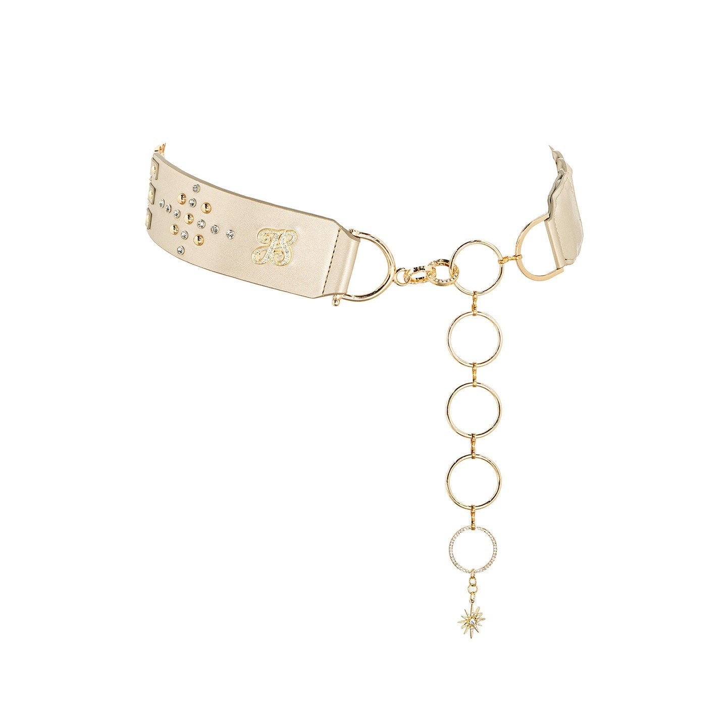 JYOSEI_Rhinestone_Braided_Y2K_Double_Ring_Adjustable_Champagne_Gold_Belts_MISSTT