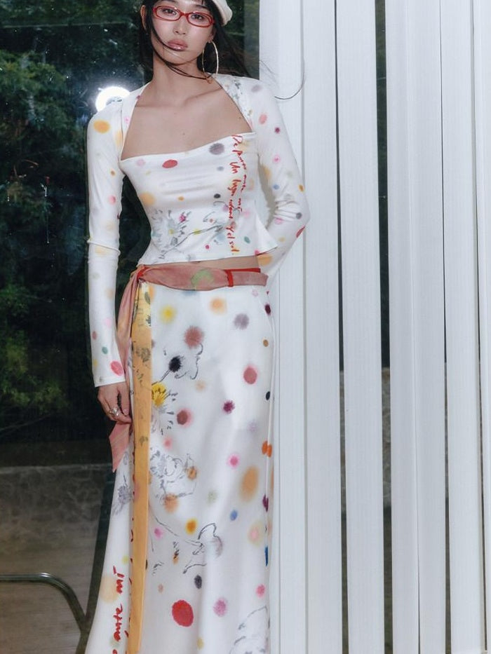 OfAkiva High Waist Printed Floral A Line Relaxed Fit Zipper Casual Women Maxi Skirts