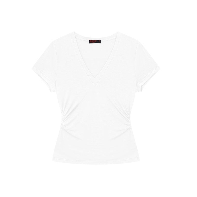 ZERO_Ruched_V-neck_Slim_Fit_Casual_Solid_Knit_Pullover_Women_Long_Sleeve_Crop_Tops_MISSTT