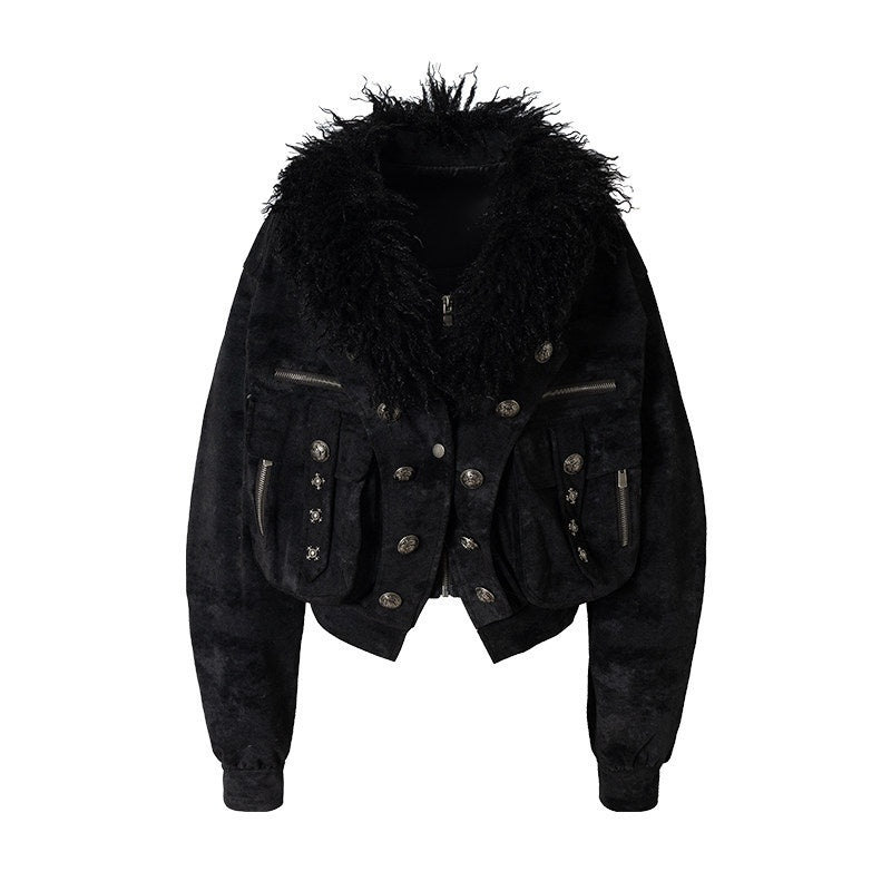 NO_ROMANCE_Dark_Punk_Court_Knight_Heavywork_Functional_Layered_Women'S_Suede_Utility_Jackets_MISSTT