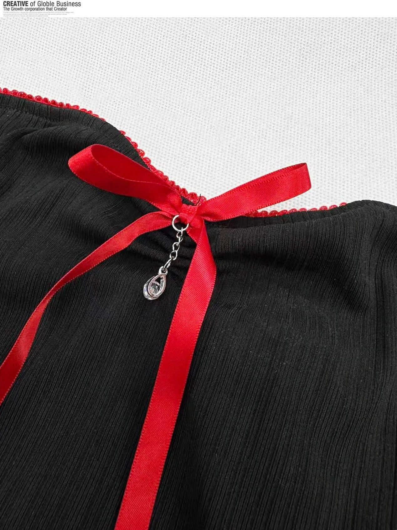 REDDACHIC New Chinese Gothic Colorblock Strapless Bodycon Pencil Women'S Top & Skirt Sets