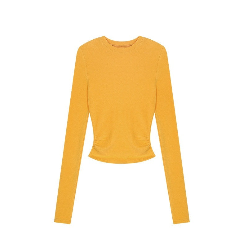 ZERO_Thick_Viscose_Knit_Slim_Fit_Casual_Round_Neck_Long_Sleeve_Crop_Tops_MISSTT