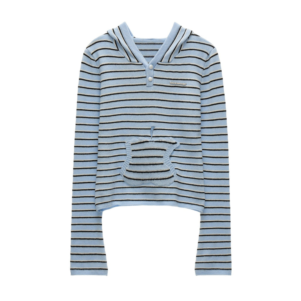 MAMC_Sweet_Hooded_Striped_Slim_Fit_Princess_Style_Long_Sleeve_Women_Blue_Knitwear_MISSTT