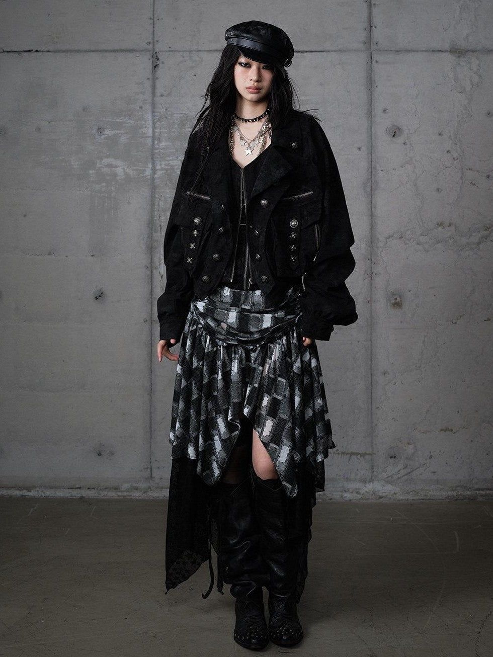 NO ROMANCE Dark Punk Court Knight Heavywork Functional Layered Women'S Suede Utility Jackets