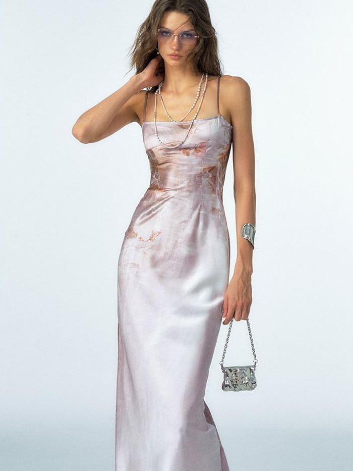 OfAkiva Organza Ombre High Waist Sexy A Line Slip Women Citywalk Maxi Dresses