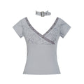 Cest_Nous_Cotton_Stretch_Slim_Fit_V-neck_Cropped_Punk_Graffiti_Women_Shortsleevet-Shirts_MISSTT