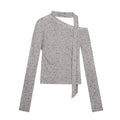 Cest_Nous_Punk_Polka_Dot_Long_Sleeve_Asymmetric_Women_Poly_Blend_Offshouldercroptops_MISSTT