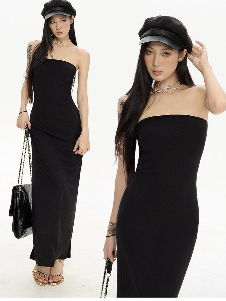 ZERO Viscose Knit Sleeveless Pencil Natural Waist Casual Women Pullover Maxi Dresses