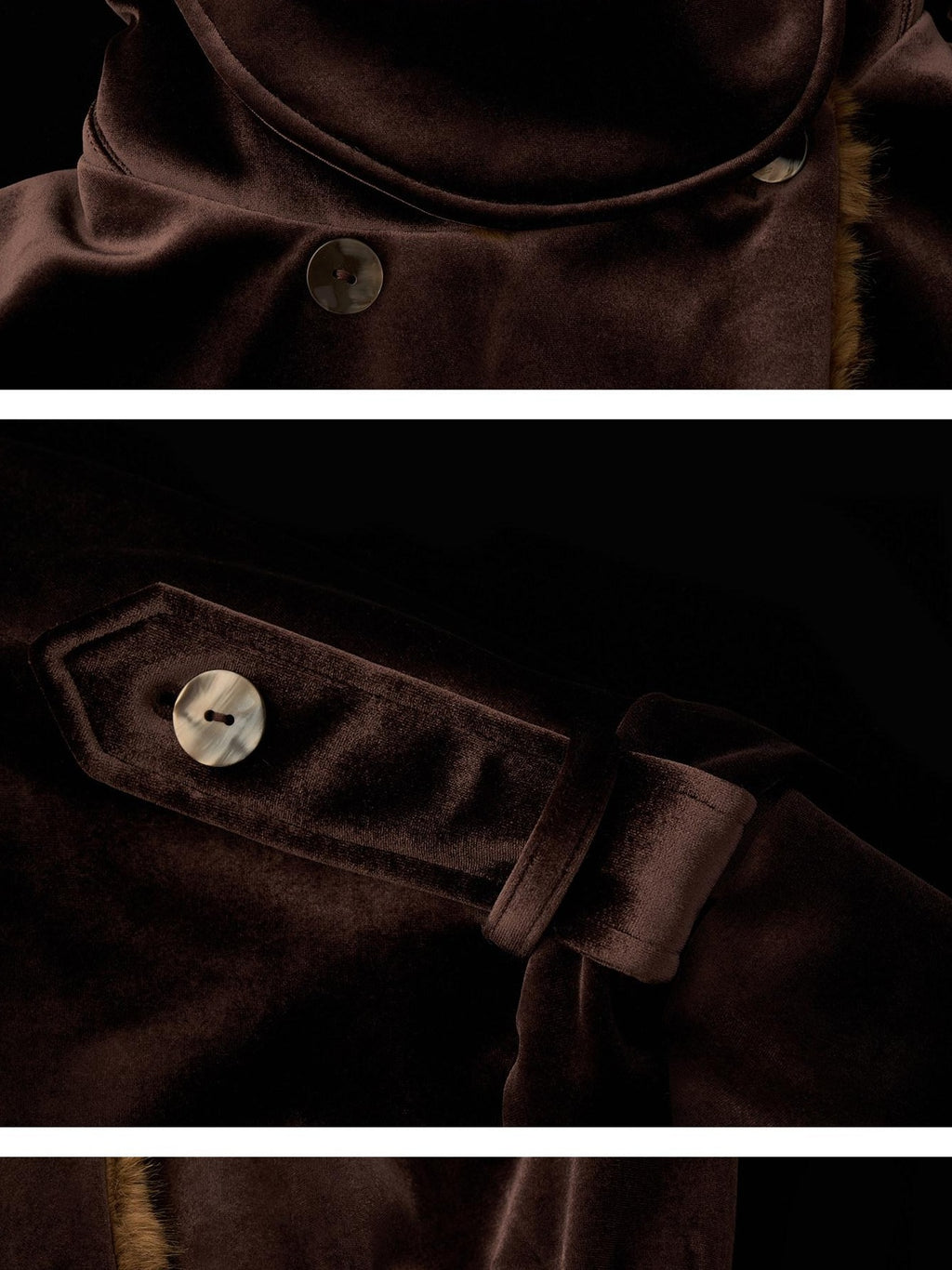 MAMC Cinched Waist Vintage Double Breasted Button Long Sleeve Brown Mini Dresses